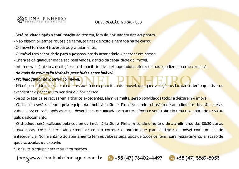 003 - Apartamento 02 dormitórios na Praia de Bombas
