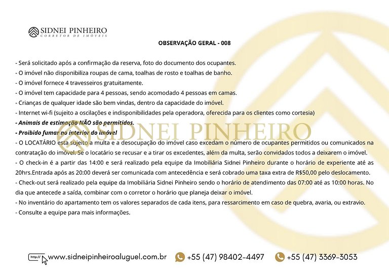 008 - Apartamento com piscina no Centro de Bombinhas