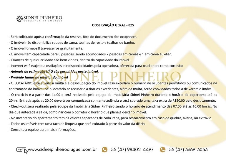 025 - Apartamento 03 dormitórios na Praia de Bombas