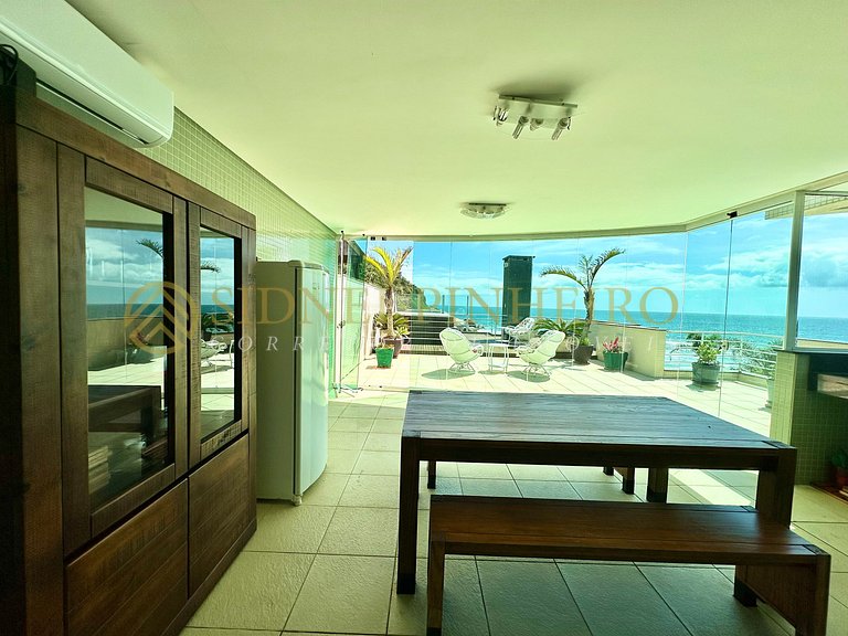 526 - Cobertura frente mar com 04 suítes na Praia de Bombas